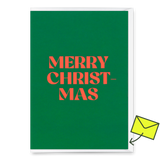 Deli Cards Grußkarte "Merry Christmas Grün" | Schöne Klappkarte zu Weihnachten