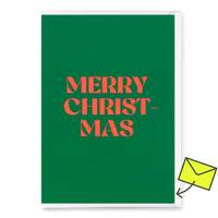 Deli Cards Grußkarte "Merry Christmas Grün" | Schöne Klappkarte zu Weihnachten