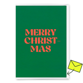 Deli Cards Grußkarte "Merry Christmas Grün" | Schöne Klappkarte zu Weihnachten