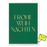 Deli Cards Grußkarte "Frohe Weihnachten Grün" | Schöne Klappkarte zu Weihnachten
