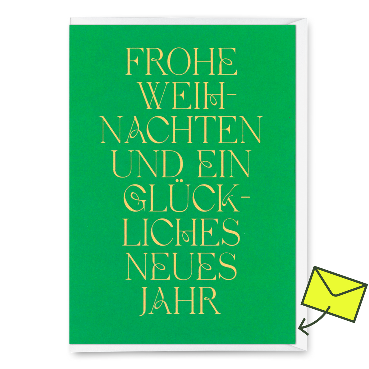 Deli Cards Grußkarte "Frohe Weihnachten und ein..." | Schöne Klappkarte zu Weihnachten