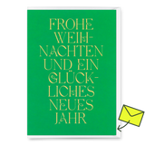 Deli Cards Grußkarte "Frohe Weihnachten und ein..." | Schöne Klappkarte zu Weihnachten