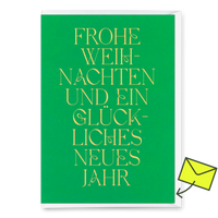 Deli Cards Grußkarte "Frohe Weihnachten und ein..." | Schöne Klappkarte zu Weihnachten