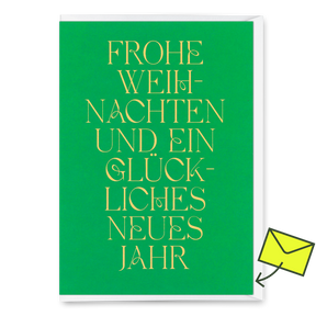 Deli Cards Grußkarte "Frohe Weihnachten und ein..." | Schöne Klappkarte zu Weihnachten