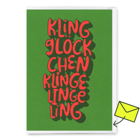 Deli Cards Grußkarte "Klingglöckchen" | Besondere Klappkarte zu Weihnachten