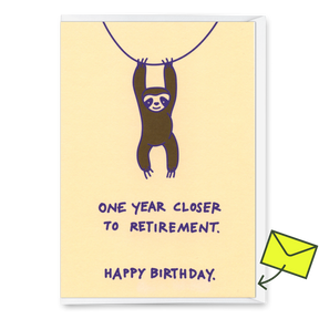 Deli Cards Grußkarte "Closer to retirement" | Lustige Klappkarte zum Geburtstag