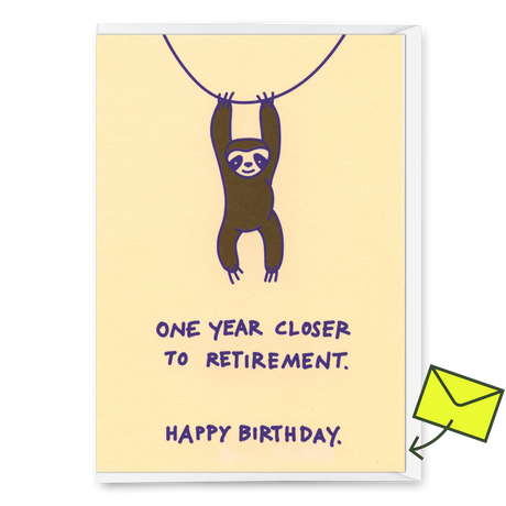 Deli Cards Grußkarte "Closer to retirement" | Lustige Klappkarte zum Geburtstag