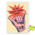 Deli Cards Grußkarte "Coolest human i know" | Coole Klappkarte für jeden Anlass