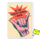 Deli Cards Grußkarte "Coolest human i know" | Coole Klappkarte für jeden Anlass