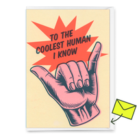 Deli Cards Grußkarte "Coolest human i know" | Coole Klappkarte für jeden Anlass