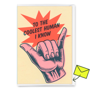 Deli Cards Grußkarte "Coolest human i know" | Coole Klappkarte für jeden Anlass