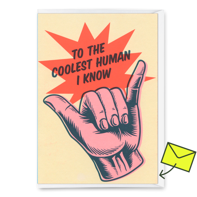 Deli Cards Grußkarte "Coolest human i know" | Coole Klappkarte für jeden Anlass