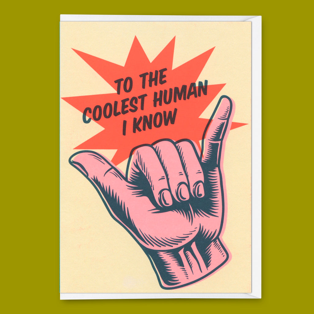 Deli Cards Grußkarte "Coolest human i know" | Coole Klappkarte für jeden Anlass