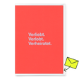 Deli Cards Grußkarte "Verliebt. Verlobt. Verheiratet." | Besondere Klappkarte zur Hochzeit