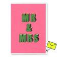 Deli Cards Grußkarte "Mr & Mrs 3D-Typo" | Coole Klappkarte zur Hochzeit