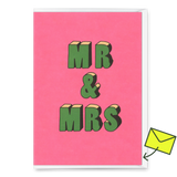 Deli Cards Grußkarte "Mr & Mrs 3D-Typo" | Coole Klappkarte zur Hochzeit