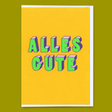 Deli Cards Grußkarte "Alles Gute 3D-Typo" | Coole Klappkarte zur Hochzeit