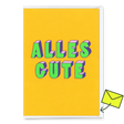 Deli Cards Grußkarte "Alles Gute 3D-Typo" | Coole Klappkarte zur Hochzeit