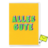 Deli Cards Grußkarte "Alles Gute 3D-Typo" | Coole Klappkarte zur Hochzeit