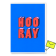 Deli Cards Grußkarte "Hooray 3D-Typo" | Coole Klappkarte für jeden Anlass