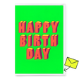 Deli Cards Grußkarte "Happy Birthday 3D-Typo" | Coole Klappkarte zum Geburtstag