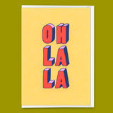 Deli Cards Grußkarte "Oh la la 3D-Typo" | Coole Klappkarte für jeden Anlass
