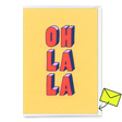 Deli Cards Grußkarte "Oh la la 3D-Typo" | Coole Klappkarte für jeden Anlass