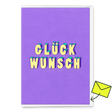 Deli Cards Grußkarte "Glückwunsch 3D-Typo" | Coole Klappkarte für jeden Anlass
