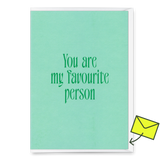 Deli Cards Grußkarte "You are my favorite person" | Schöne Klappkarte für Verliebte