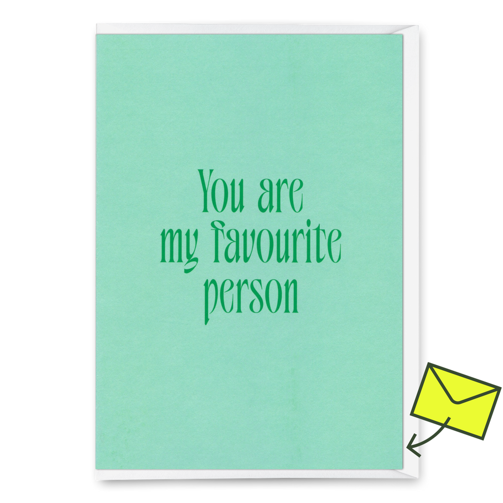 Deli Cards Grußkarte "You are my favorite person" | Schöne Klappkarte für Verliebte