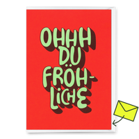 Deli Cards Grußkarte "Oh du fröhliche" | Ausgefallene Klappkarte zu Weihnachten