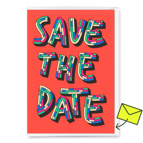 Deli Cards Grußkarte "Save the Date" | Schöne Klappkarte für Einladungen
