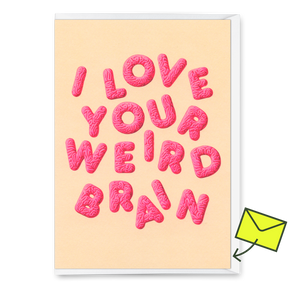 Deli Cards Grußkarte "Weird brain" | Lustige Klappkarte für Verliebte