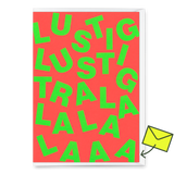 Deli Cards Grußkarte "Lustig Lustig" | Lustige Klappkarte zum Geburtstage
