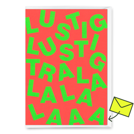 Deli Cards Grußkarte "Lustig Lustig" | Lustige Klappkarte zum Geburtstage