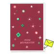Deli Cards Grußkarte "Xmas Schneeflocken Weinrot" | Besondere Karte zu Weihnachten