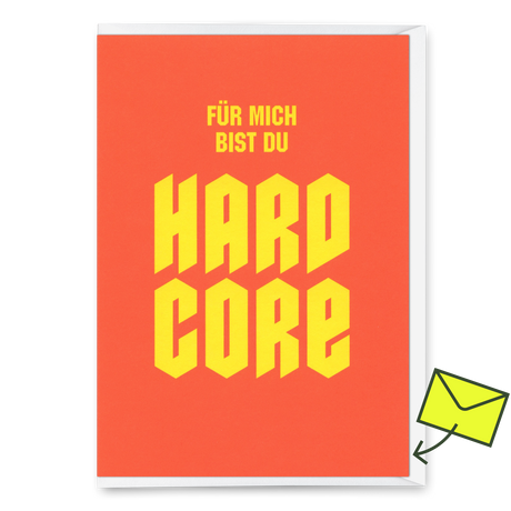 Deli Cards Grußkarte "Hardcore" | Coole Klappkarte für jedem Anlass