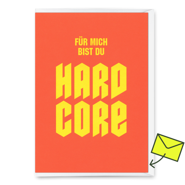 Deli Cards Grußkarte "Hardcore" | Coole Klappkarte für jedem Anlass