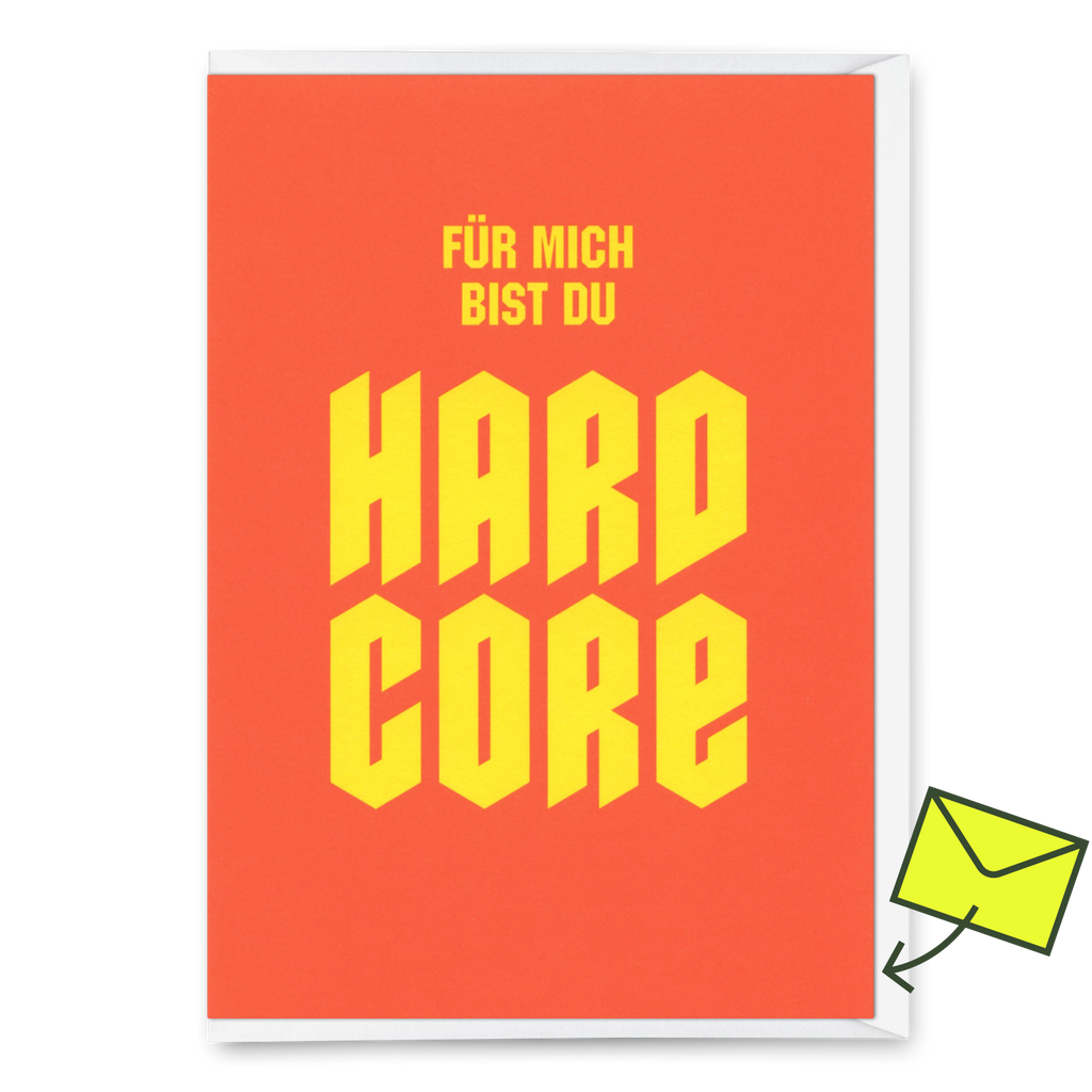 Deli Cards Grußkarte "Hardcore" | Coole Klappkarte für jedem Anlass