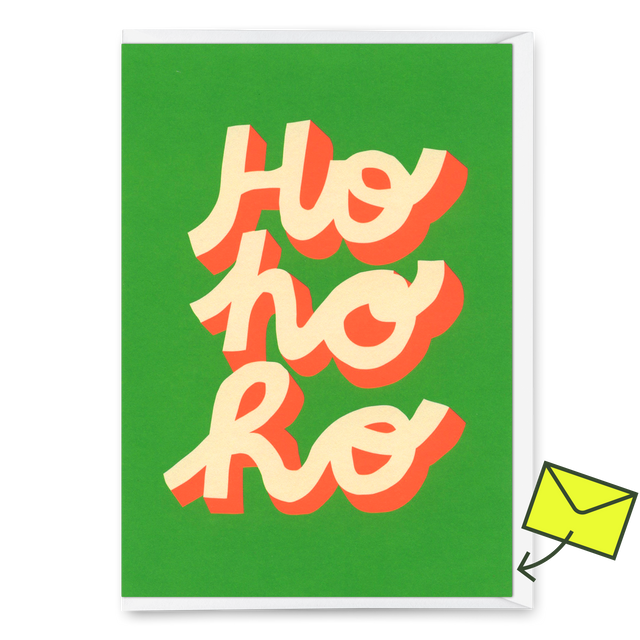 Deli Cards Grußkarte "HoHoHo" | Schöne Karte zu Weihnachten