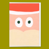 Deli Cards Grußkarte "Santa face" | Schöne Karte zu Weihnachten