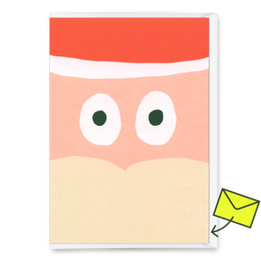 Deli Cards Grußkarte "Santa face" | Schöne Karte zu Weihnachten