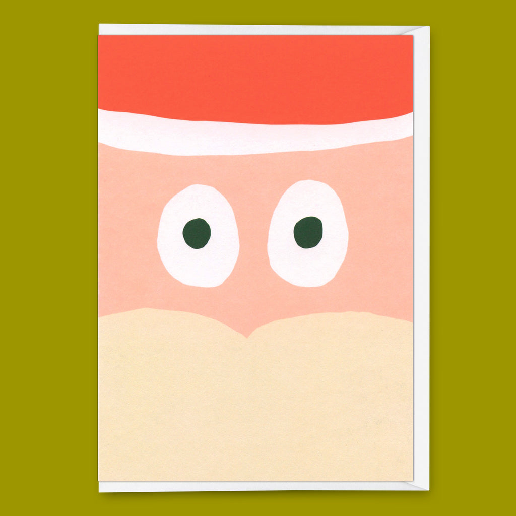Deli Cards Grußkarte "Santa face" | Schöne Karte zu Weihnachten
