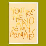Deli Cards Grußkarte "Mayo to my Pommes" | Lustige Klappkarte für Verliebte