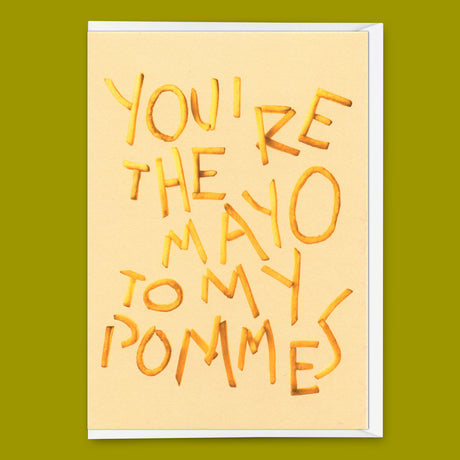 Deli Cards Grußkarte "Mayo to my Pommes" | Lustige Klappkarte für Verliebte
