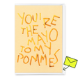 Deli Cards Grußkarte "Mayo to my Pommes" | Lustige Klappkarte für Verliebte
