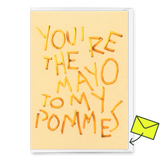 Deli Cards Grußkarte "Mayo to my Pommes" | Lustige Klappkarte für Verliebte