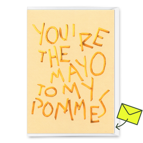 Deli Cards Grußkarte "Mayo to my Pommes" | Lustige Klappkarte für Verliebte