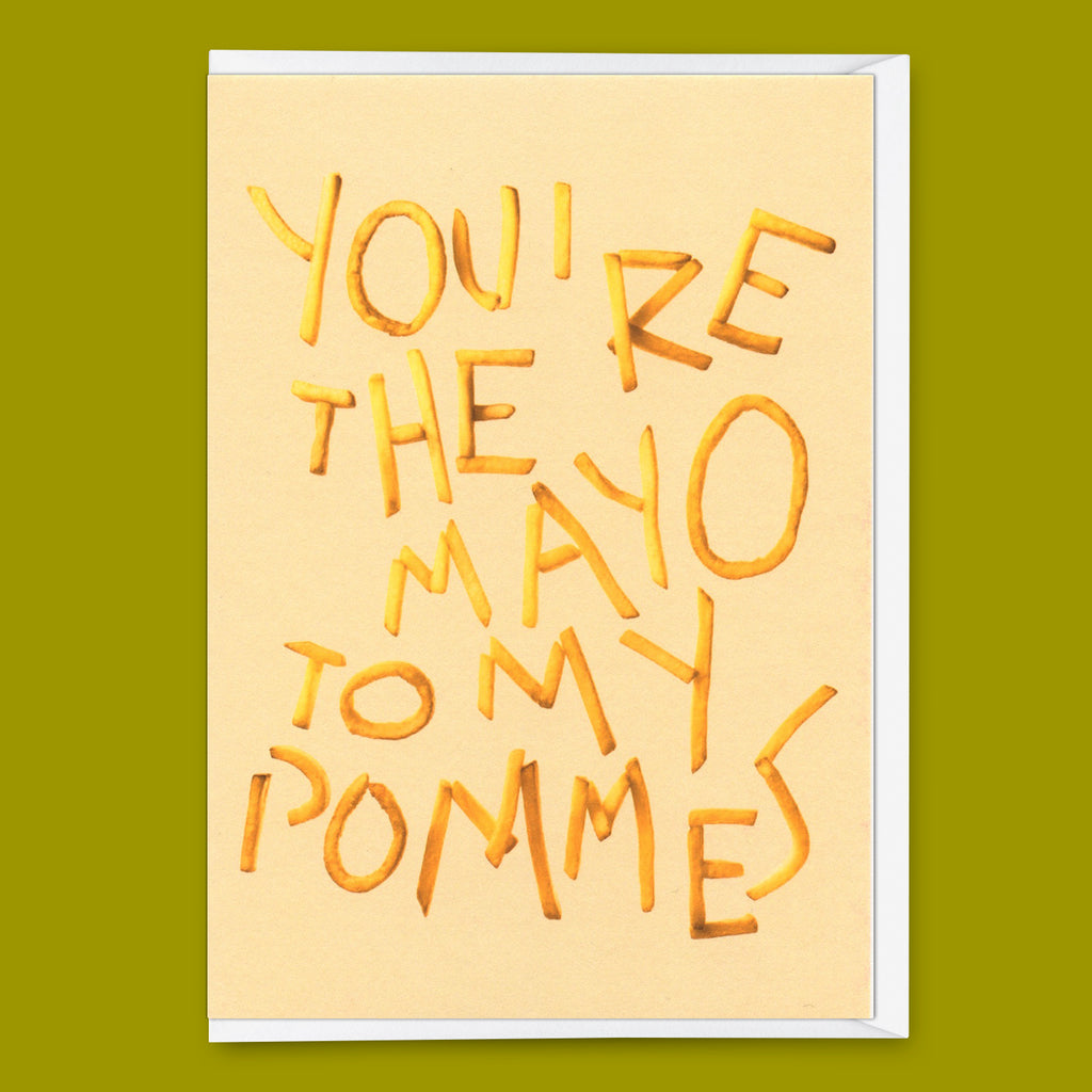 Deli Cards Grußkarte "Mayo to my Pommes" | Lustige Klappkarte für Verliebte