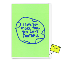 Deli Cards Grußkarte "Football" | Lustige Klappkarte für Verliebte